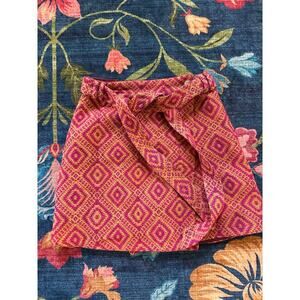 NWT Anthropologie Structured Knit Tapestry Wrap Mini Skirt Size 0